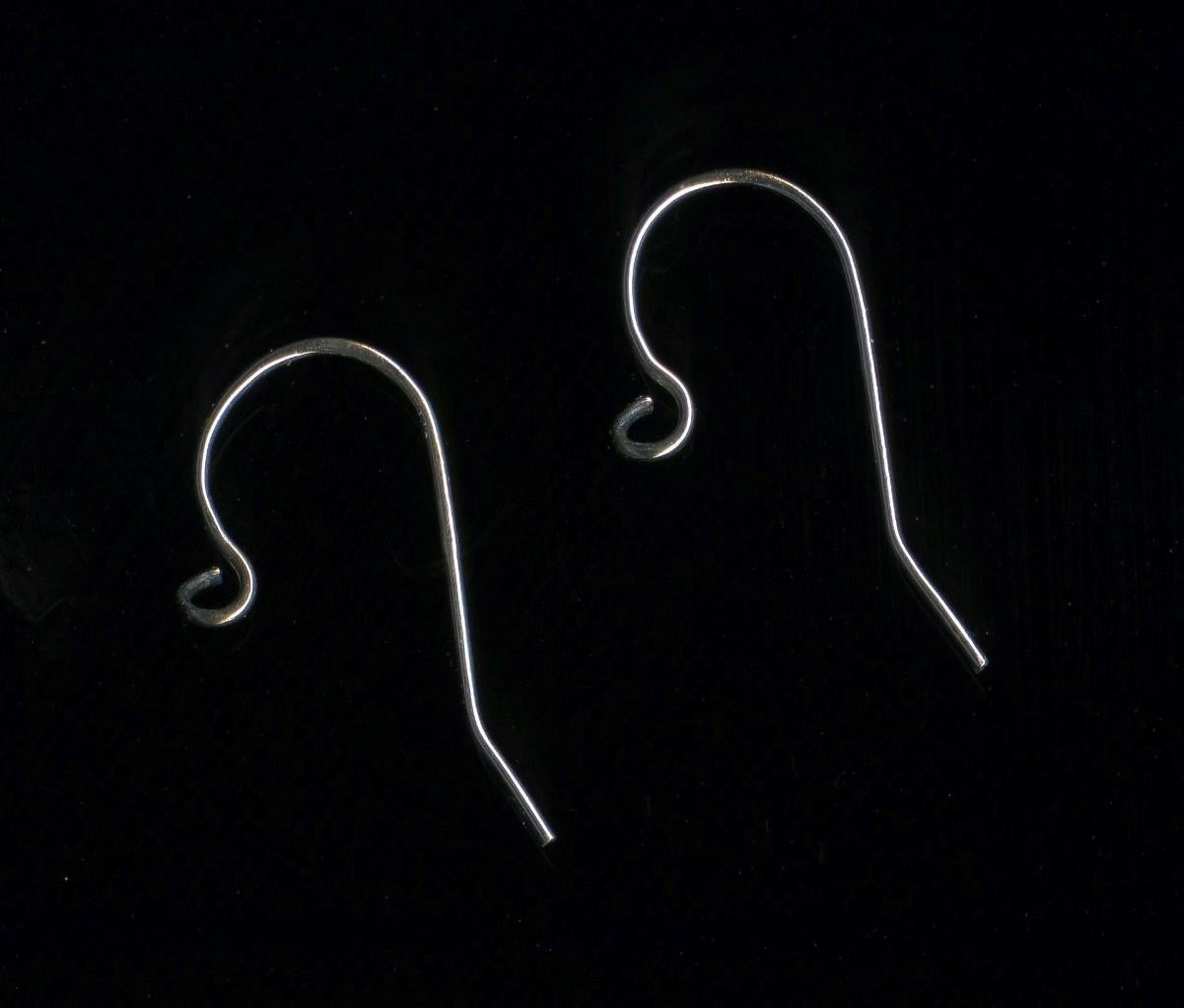 New 14K Solid White Gold 20mm Hook Wire Earring Findings Replacement Set (IE