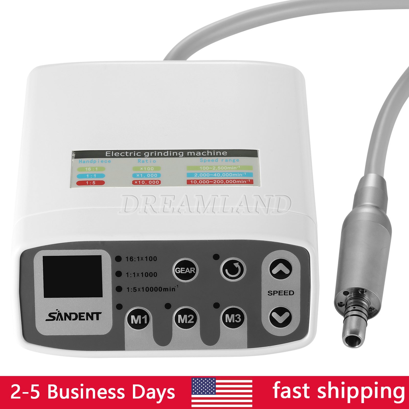 Dental LED Brushless Electric Micro Motor /1:1/1:5 Contra Angle Handpiece USA