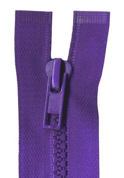 60cm Purple Open End Chunky Zip
