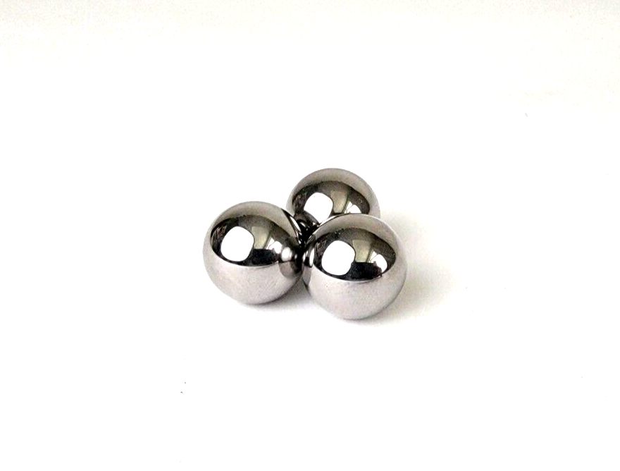 Mouse Trap Replacement Balls qty 3-Milton Bradley 100% Correct-Stainless Chrome