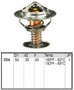MotoRad 354-180 Thermostat-180 Degrees Engine Coolant Thermostat Fits Silver