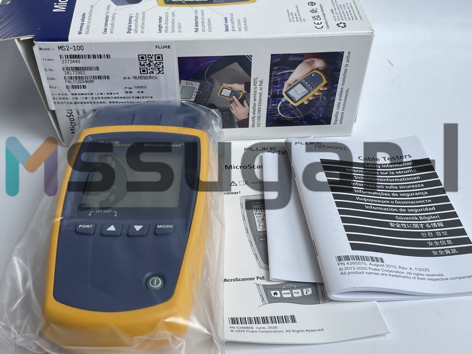 Fluke Networks MS2-100 Microscanner2 Cable Verifier #Z