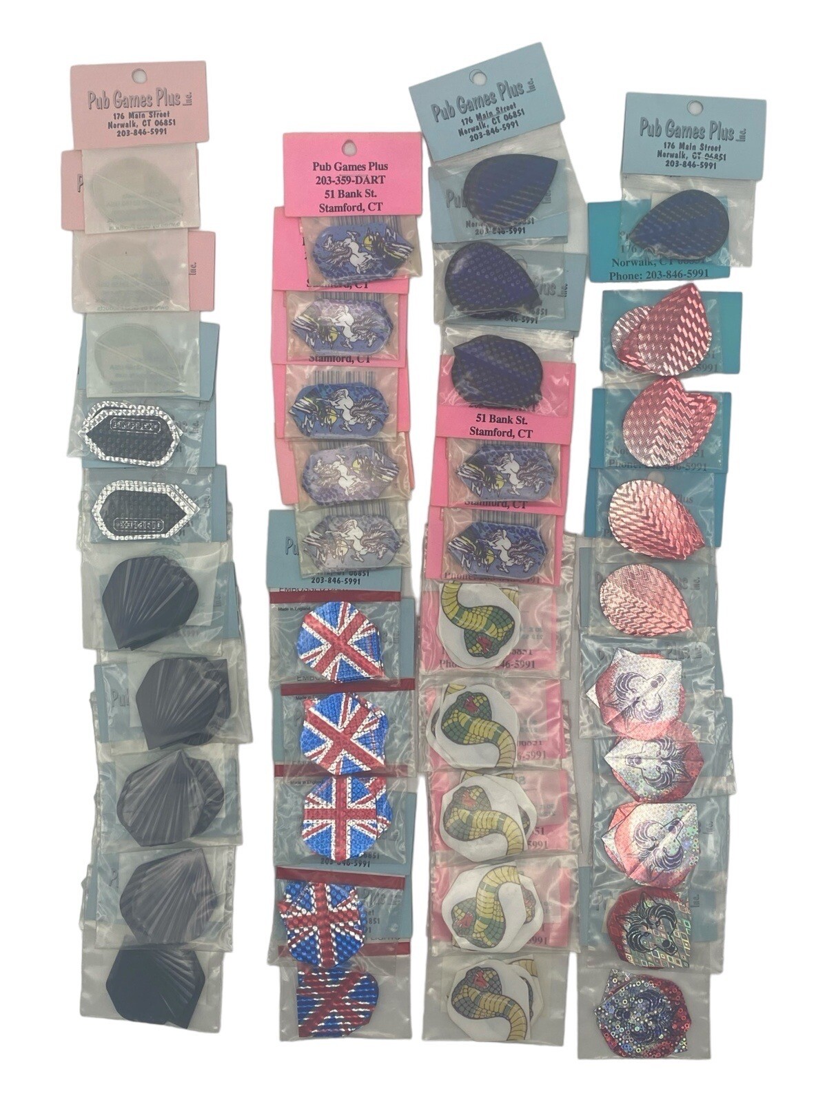 Vintage Mixed Lot Of (40) Packs Of 3 New Old Stock Of Dart Flights 120 Flights