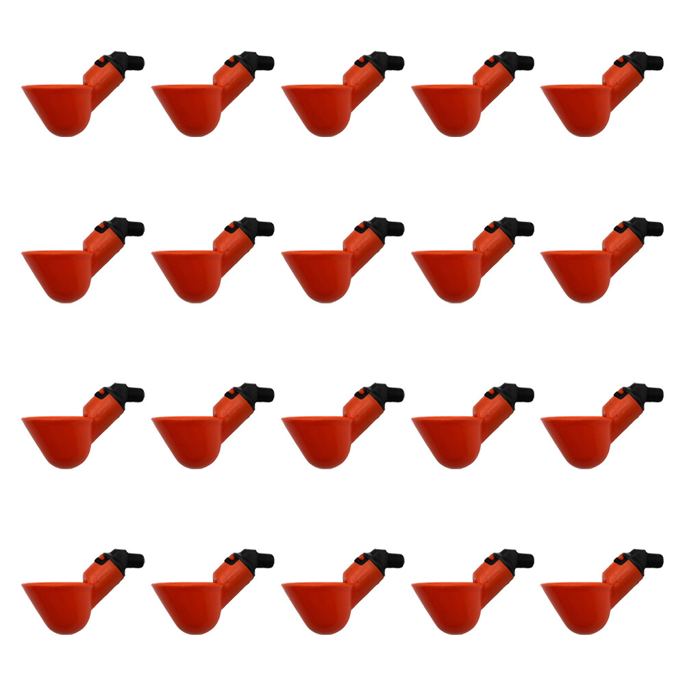 20 Pack Poultry Chicken Water Drinking Cups Feeder Hen Quail Automatic Drinker