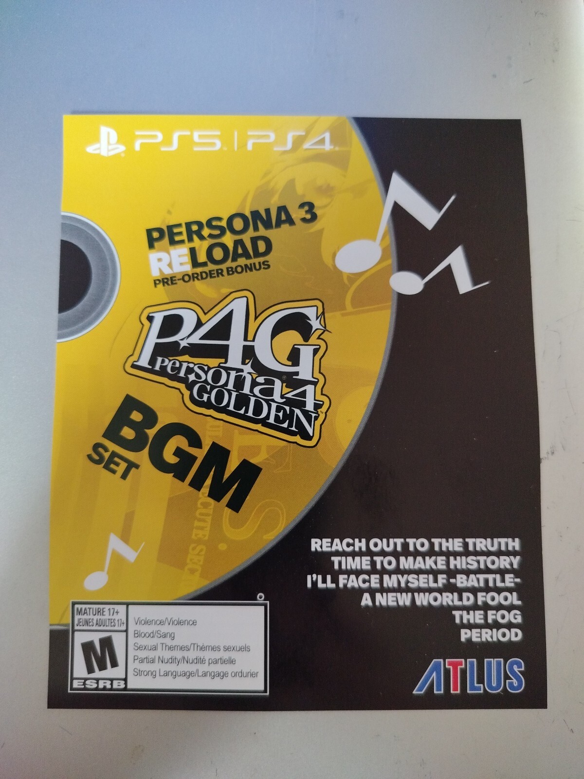 Persona 3 Reload DLC P4G Persona 4 Golden Playstation 5 PS5 4 PS4