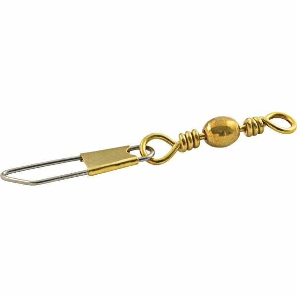 (12)-SouthBend Size 12 15 Lb. Solid Brass Swivel, With Safety Snap.   Model:SS12