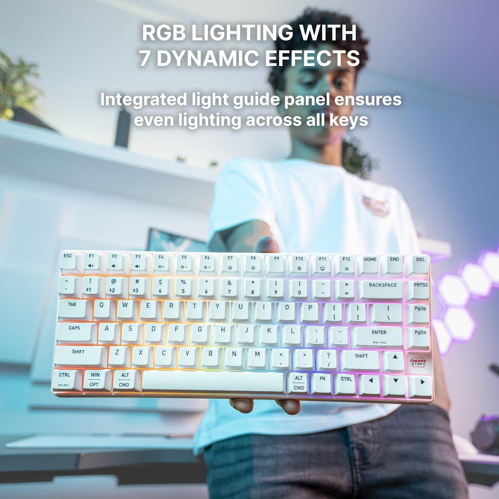 K33 Compact Wireless, 75% Mem-chanical Gaming Keyboard, Multi Device, Bluetoo...