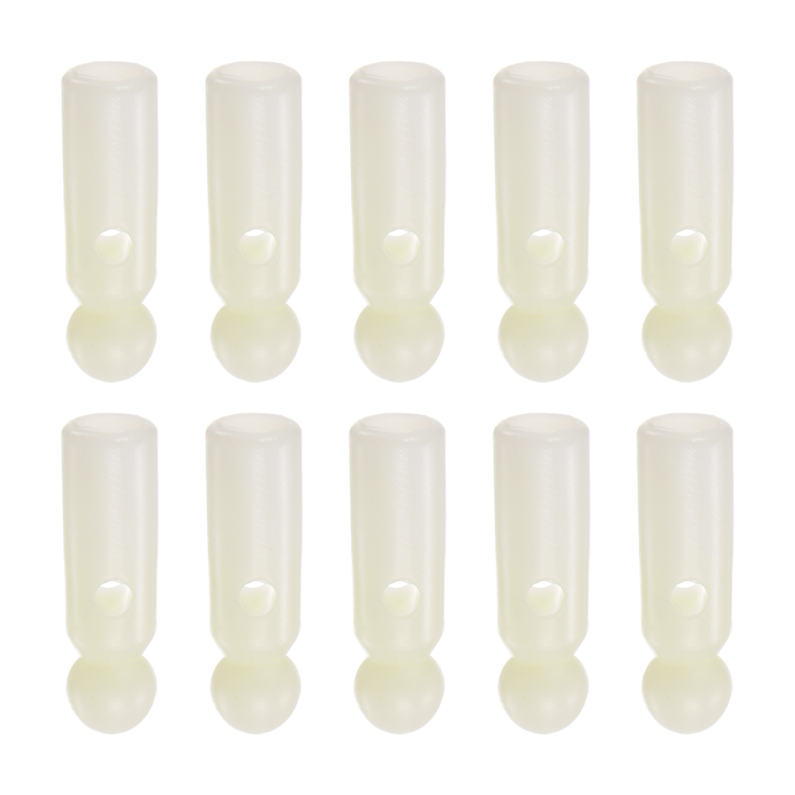 10pcs Umbrella Tail Beads PP 6mm Dia for Outdoor Umbrella Cover White