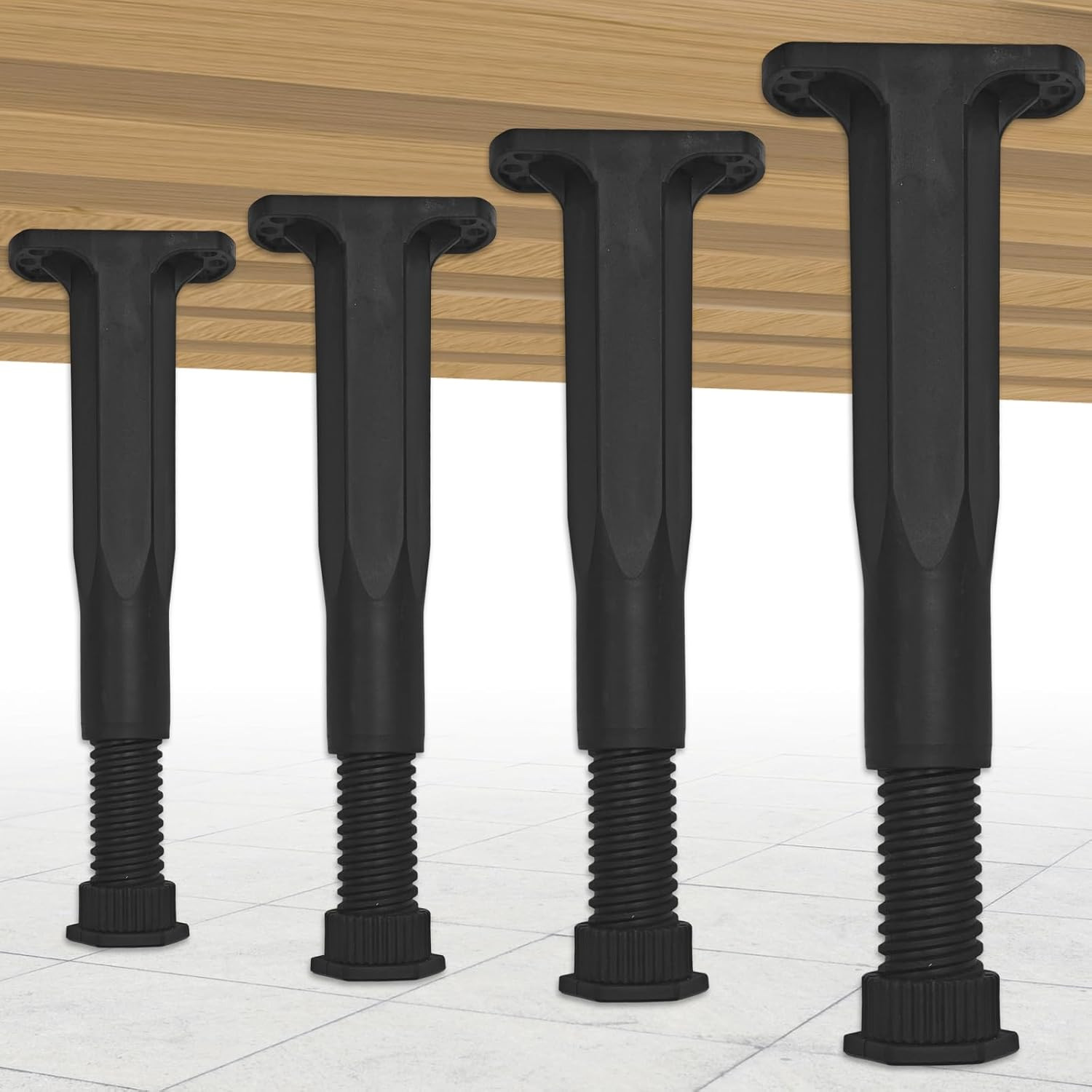 4 PCS (8.3"-14.5") Adjustable Bed Frame Support Legs,Heavy-Duty for Center Slats