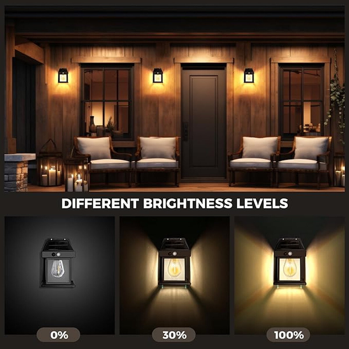 2 Pack LED Motion Sensor Solar Lights ,Outdoor IP65 Waterproof Security Lamp