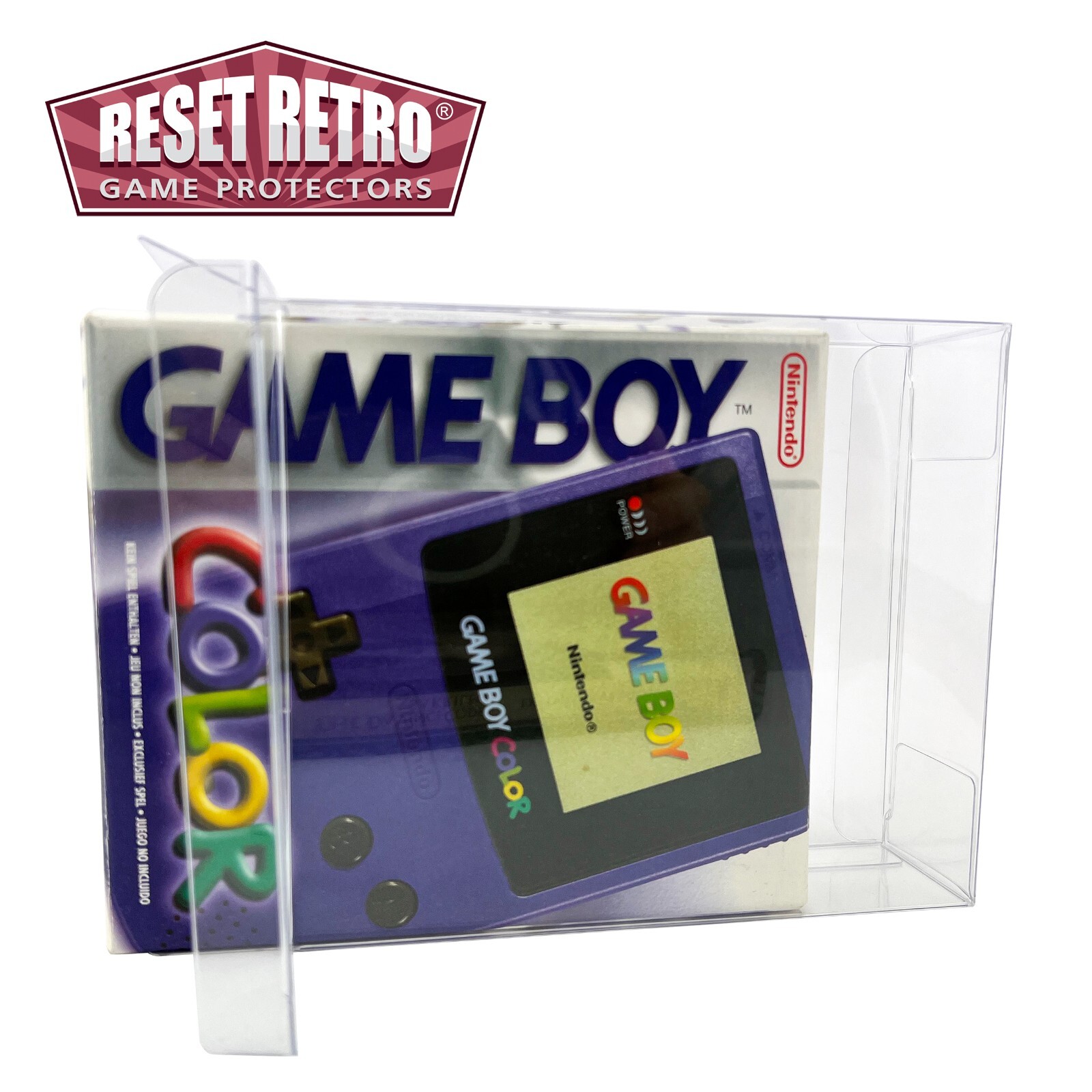 Protective Cases Game Boy Color Game Protectors Sleeve Foil Box Reset Retro