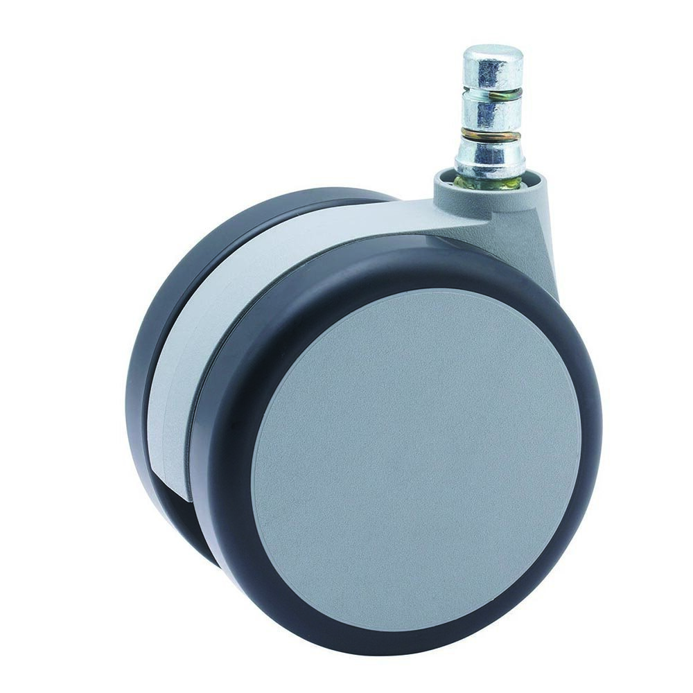 Gemini Heavy-Duty Chair Mat Casters, 3" Dia., 7/16" Dia. x 7/8" Long Noiseless