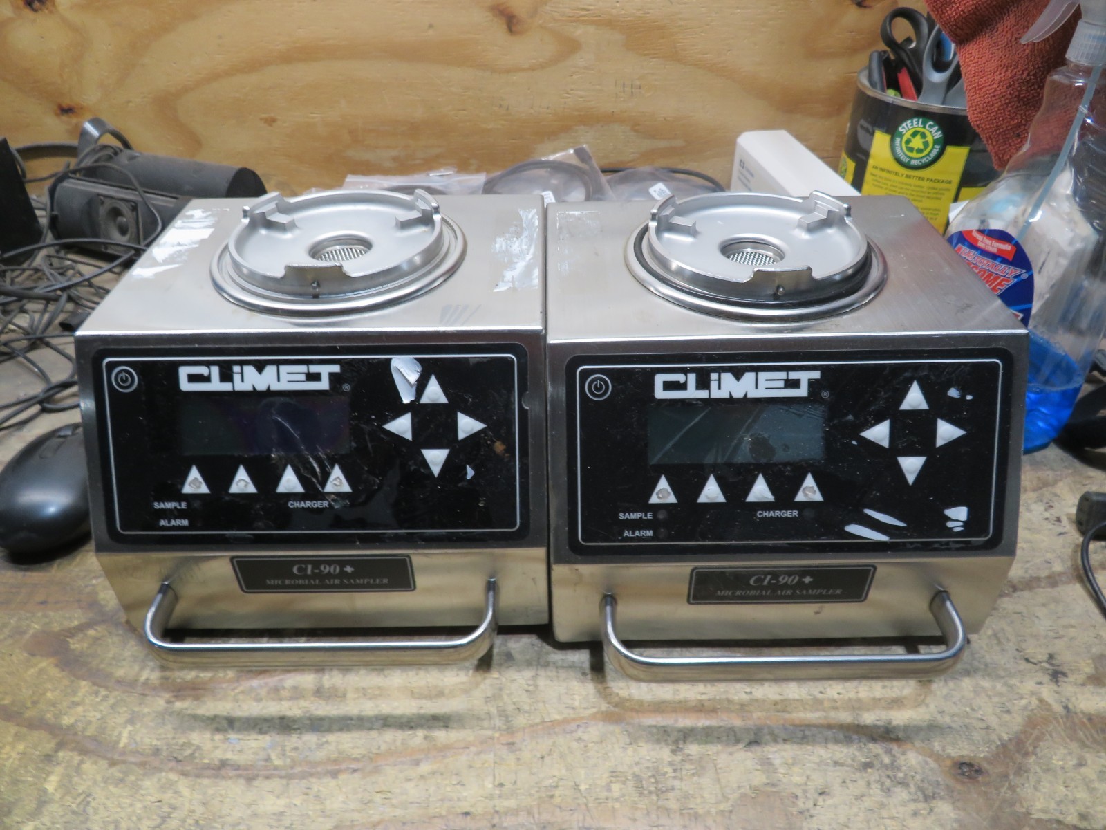 LOT OF 2 Climet CI-90 Microbial Air Sampler for Cleanroom Monitoring CI-90+-101