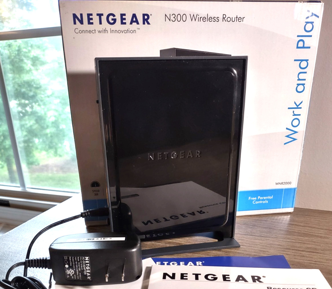 NETGEAR N300 Wireless Router WNR2000 – Lightly Used, Setup Instruction Guide