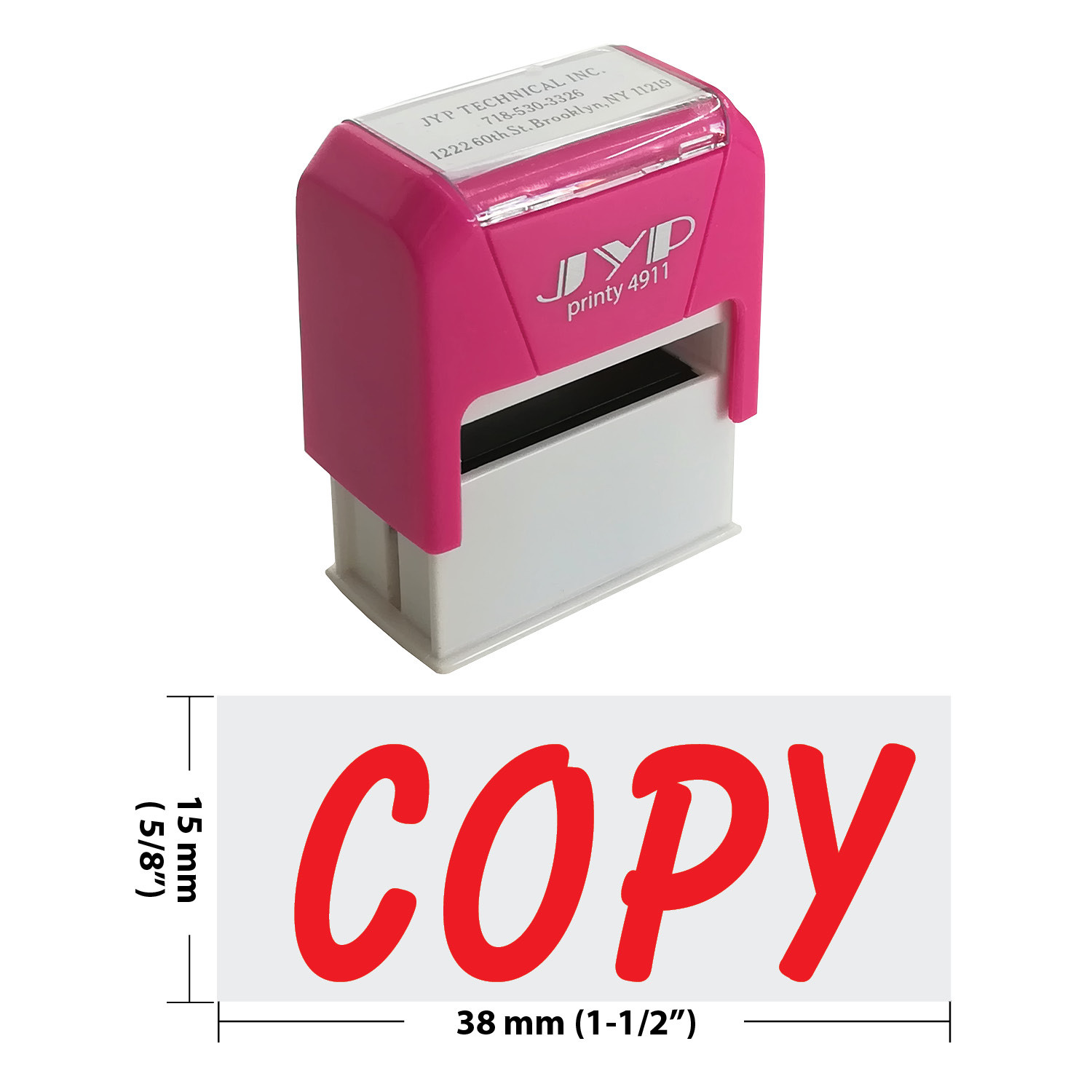 COPY Self Inking Rubber Stamp - JYP 4911R-03 (RED INK)