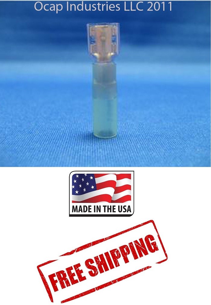 (100) 3M HEAT SHRINK (FEMALE) SPADE QUICK DISCONNECT 16-14 GAUGE 1/4" MARINE