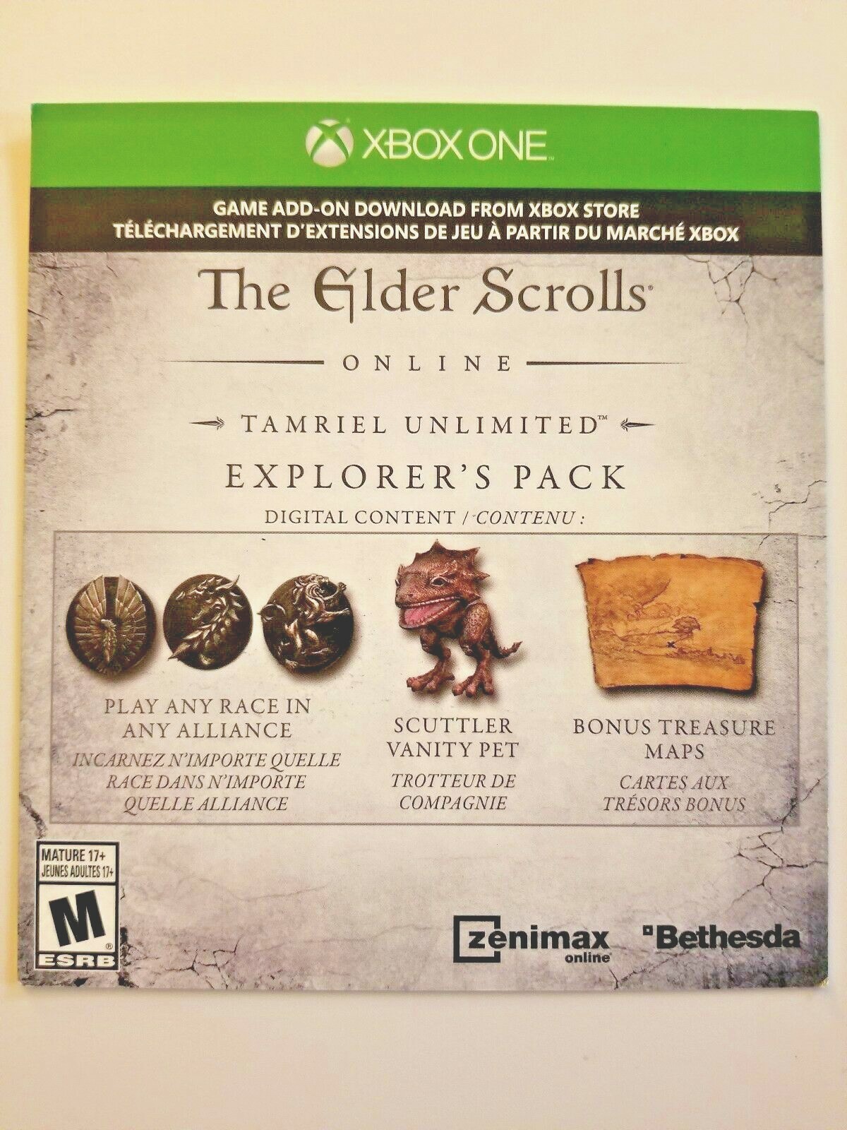 The Elder Scrolls Online Preorder Bonus Explorer's Pack XBOX One Series X S