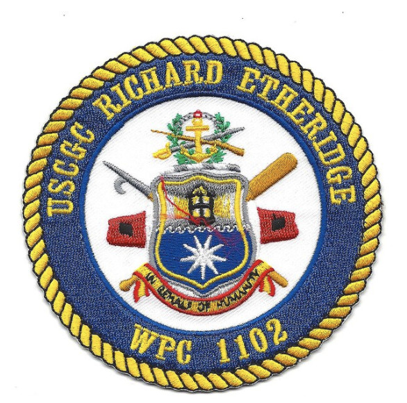 4" COAST GUARD RICHARD ETHERIDGE MPC 1102 EMBROIDERED PATCH