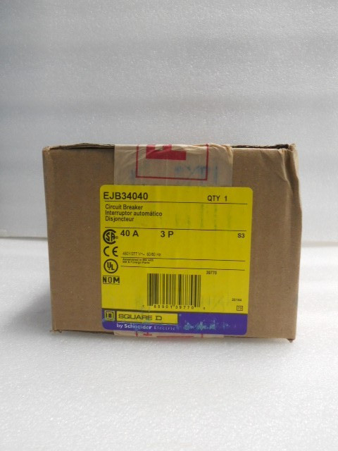 New Square D EJB34040 40 Amp 3 Pole Circuit Breaker 2480Y/277V NIB