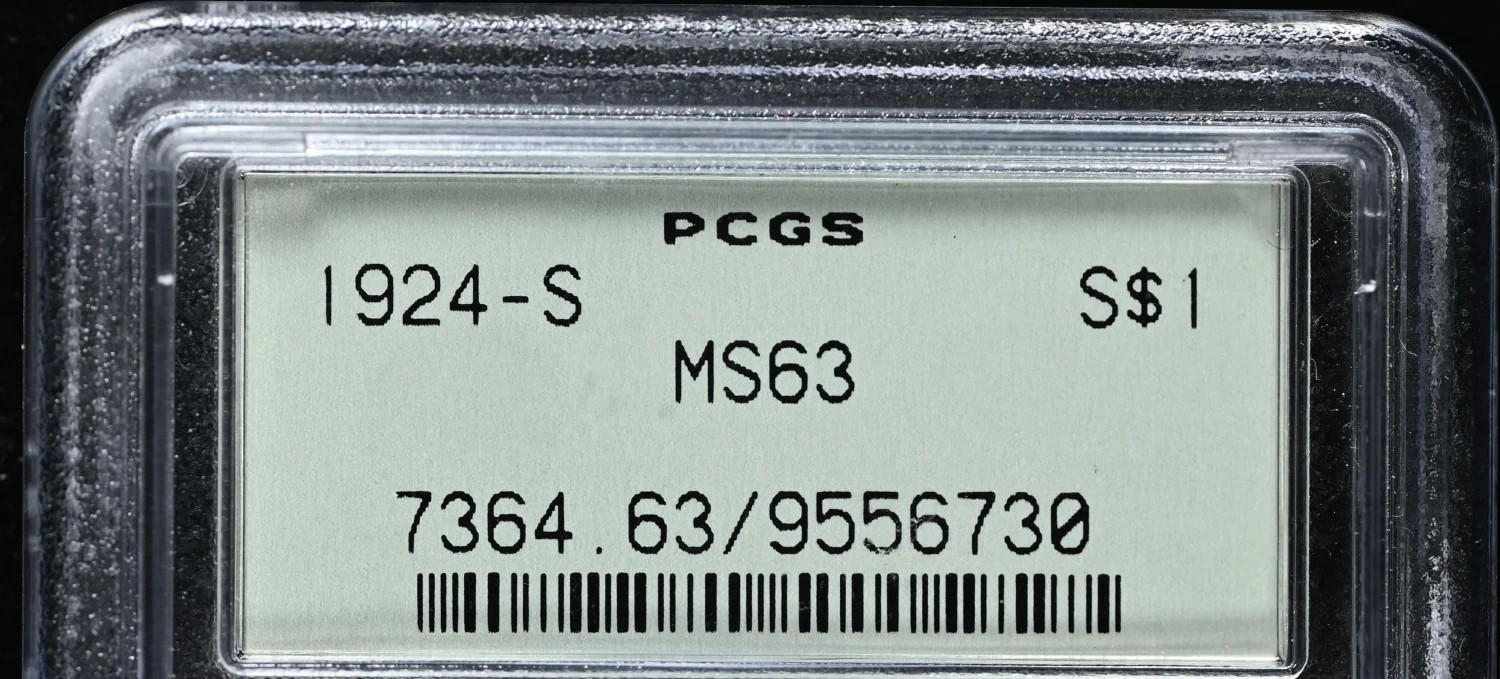 1924 S Peace Silver Dollar PCGS MS-63