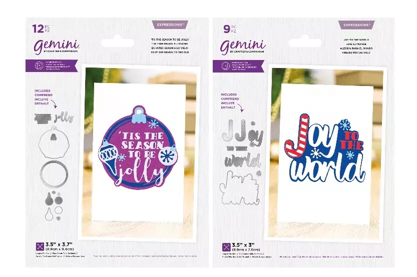 Gemini Layerable Sentiments Christmas  Expressions Dies LOT OF 2 NEW