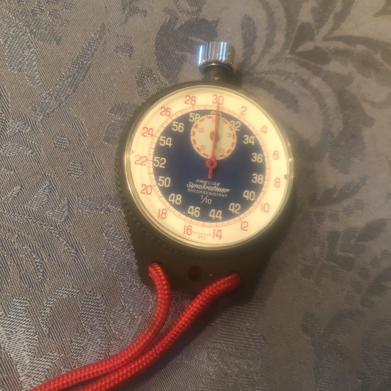 Precise Synchrolimer Shockresistant Stopwatch Swiss Made Working Vintage
