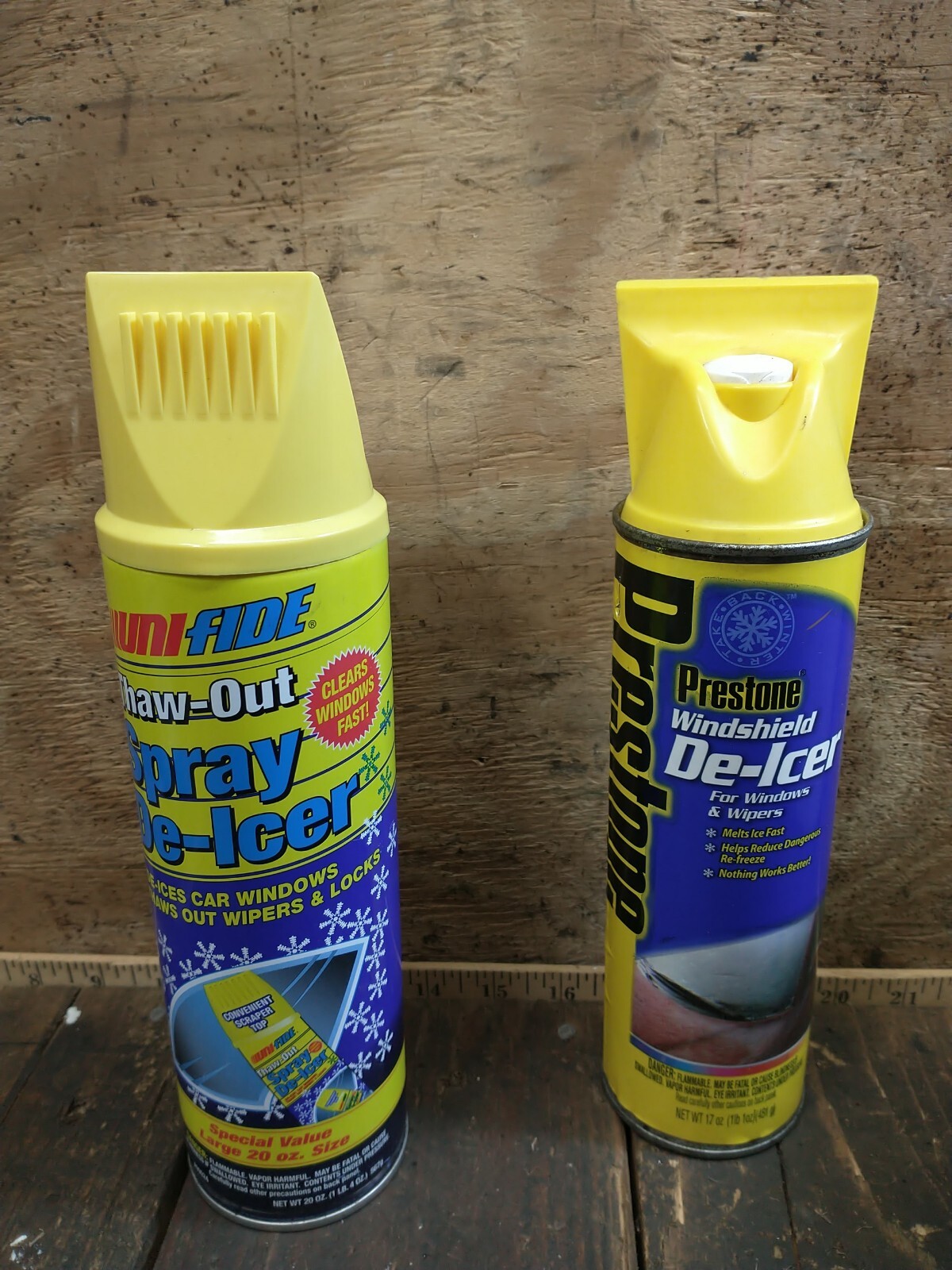 Prestone Windshield De-Icer 17 oz Spray Built In Scraper AS-244 Uni-fide thawout