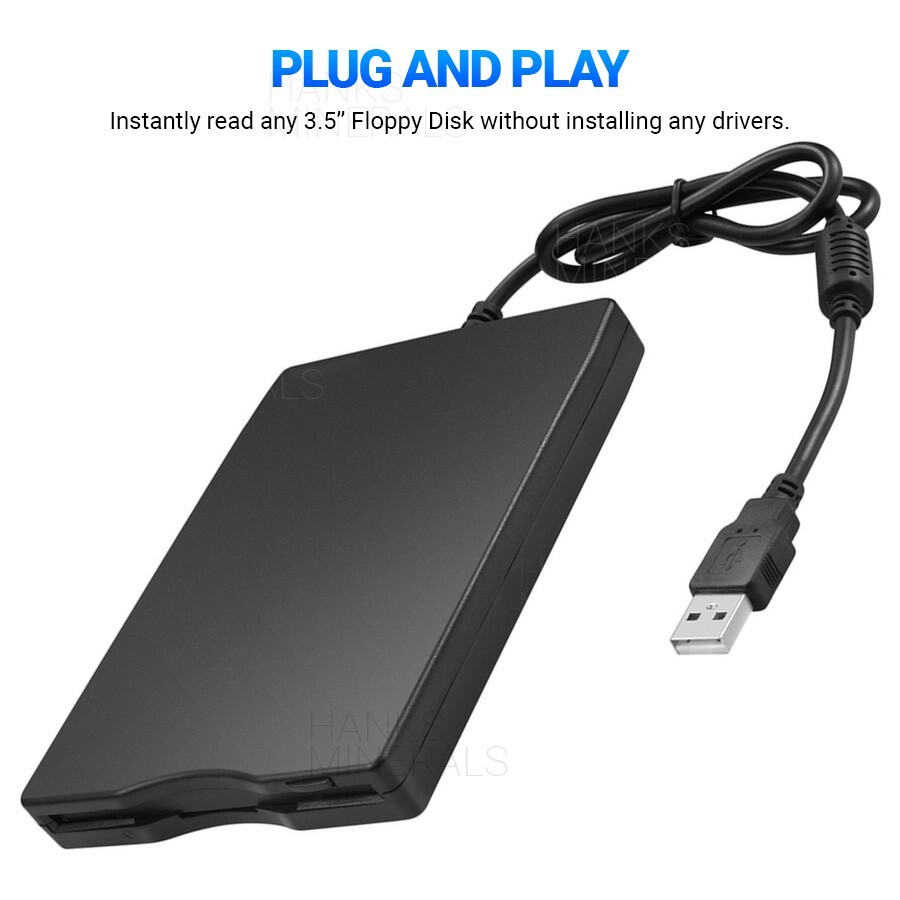 USB 2.0 External Floppy Disk Drive 3.5" 1.44MB For Laptop Windows PC Mac