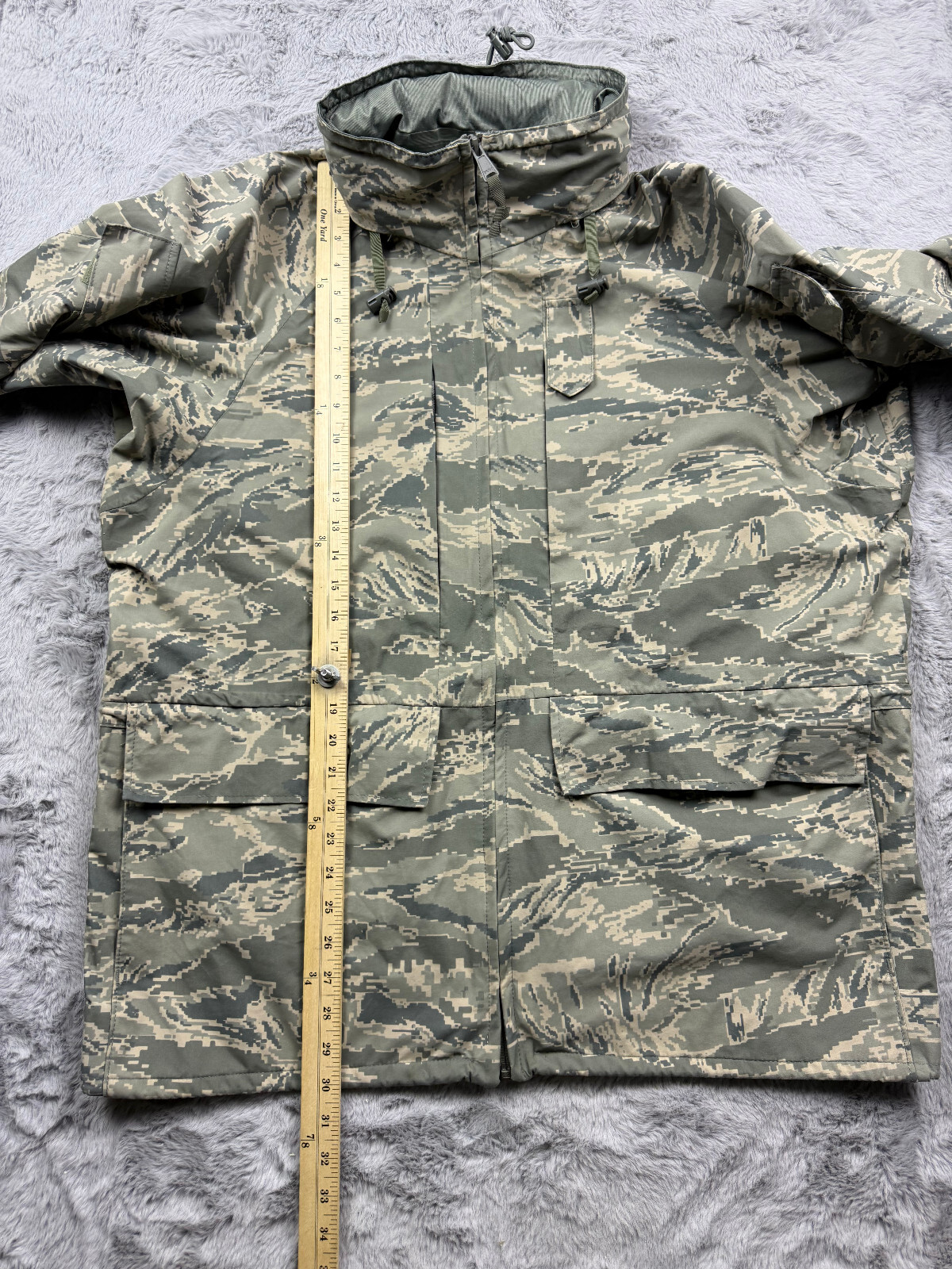 USAF Air Force Jacket Large Regular Parka All Purpse Tiger Stripe Gortex Barrier