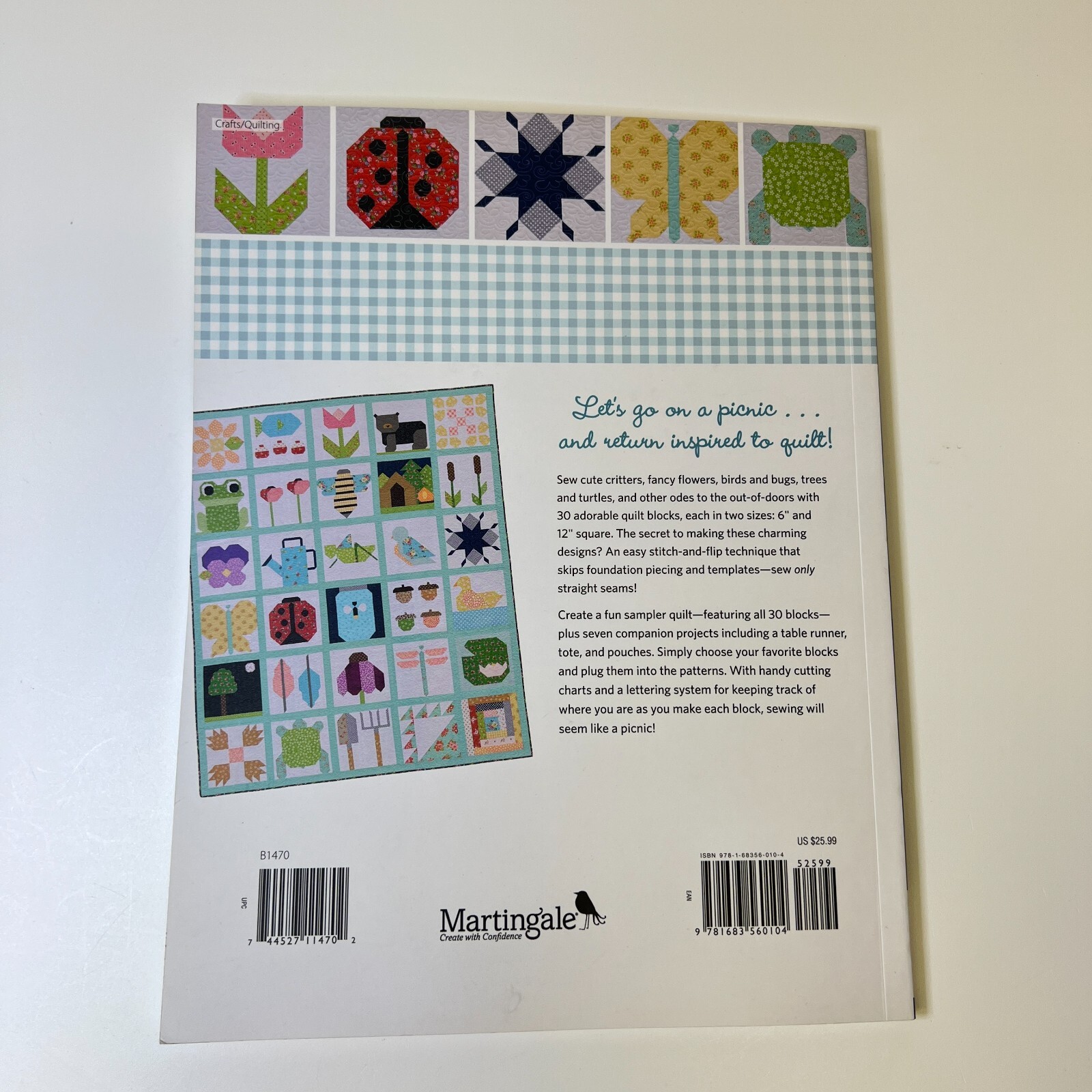 Patchwork Picnic Simple-to-Piece Blocks Outdoors Quilting Book Gracey Larson PB