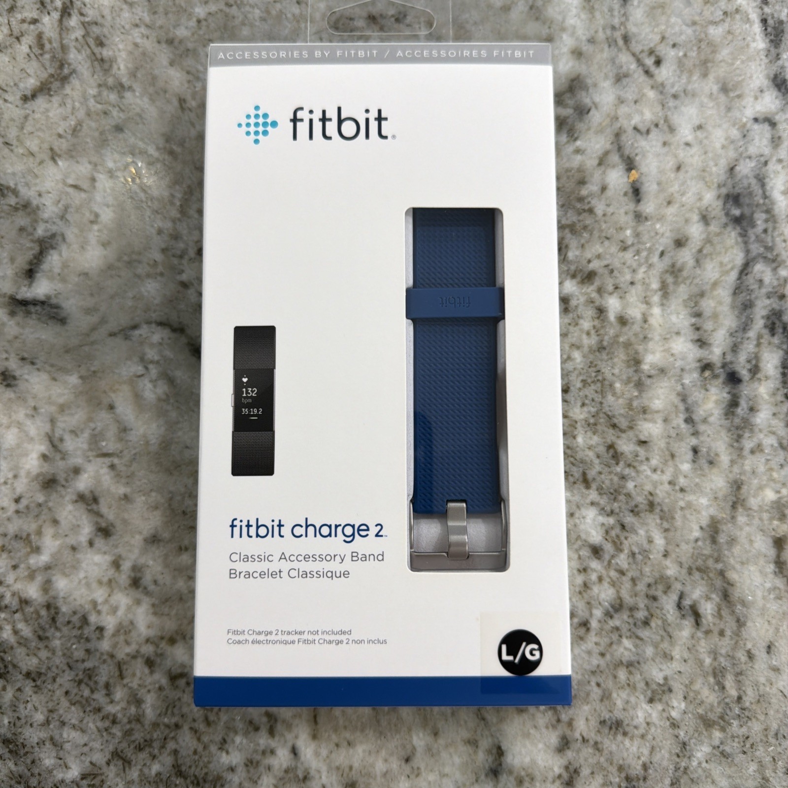 FITBIT Charge 2 Classic Accessory Band SIZE LARGE Blue Sealed NEW!