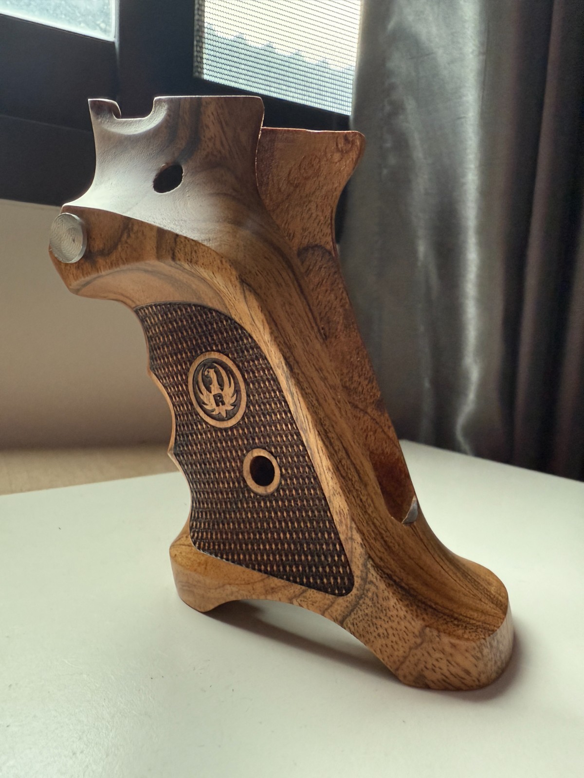 New Handcrafted Padauk Wood Grips for Ruger Mark III (ONLY), Right-Handed