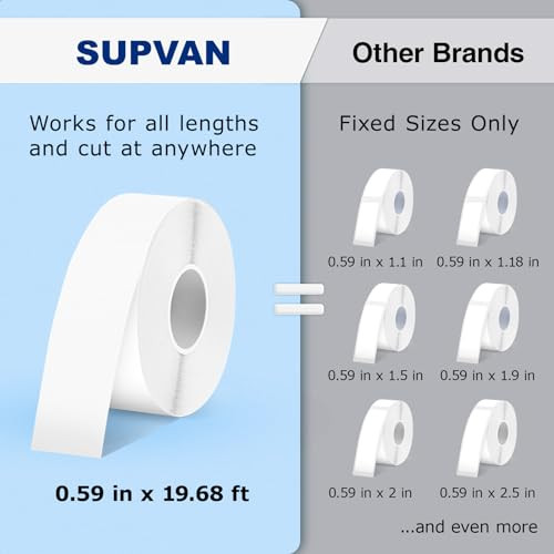 E10 Bluetooth Label Maker Machine with Tape, Continuous Waterproof Label,