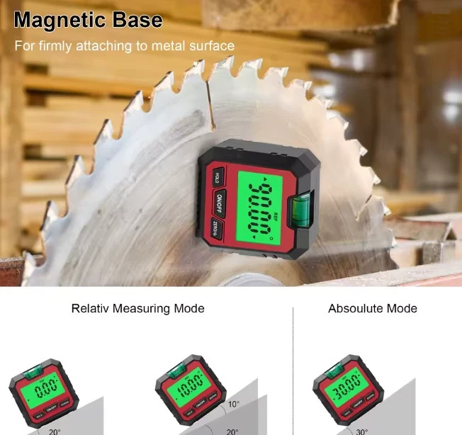 LCD Magnetic Digital Level Box Gauge Angle Meter Finder Protractor Inclinometer