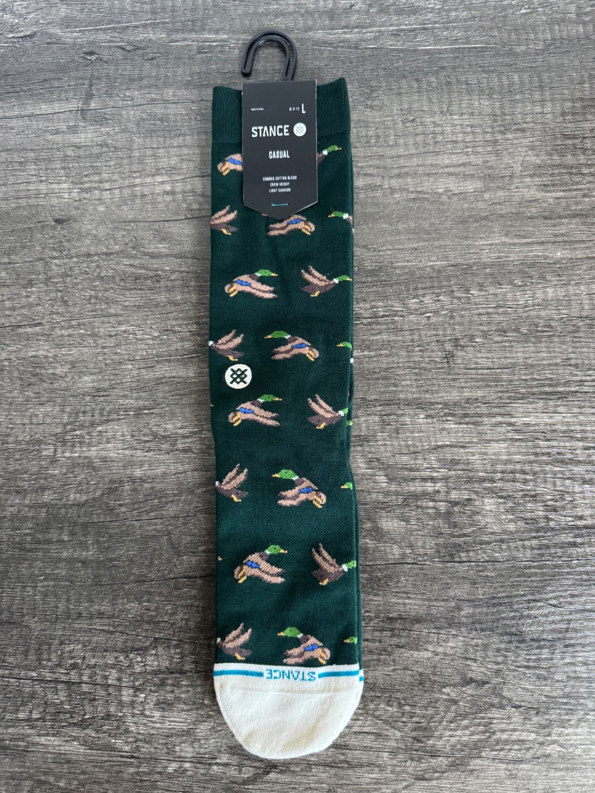 Stance Casual Crew Socks - Huntin Crew Ducks - Men's LARGE Sz 9-13 (NWT) 1 Pair