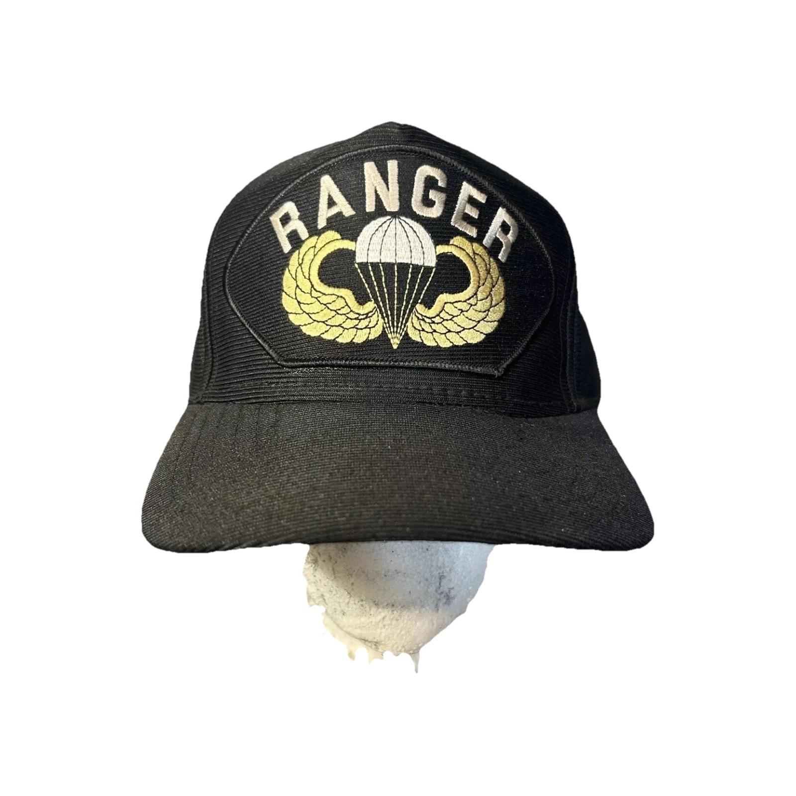 Eagle Crest Hat Men’s Black US Army Ranger Jump Wing Embroidered Logo SnapBack