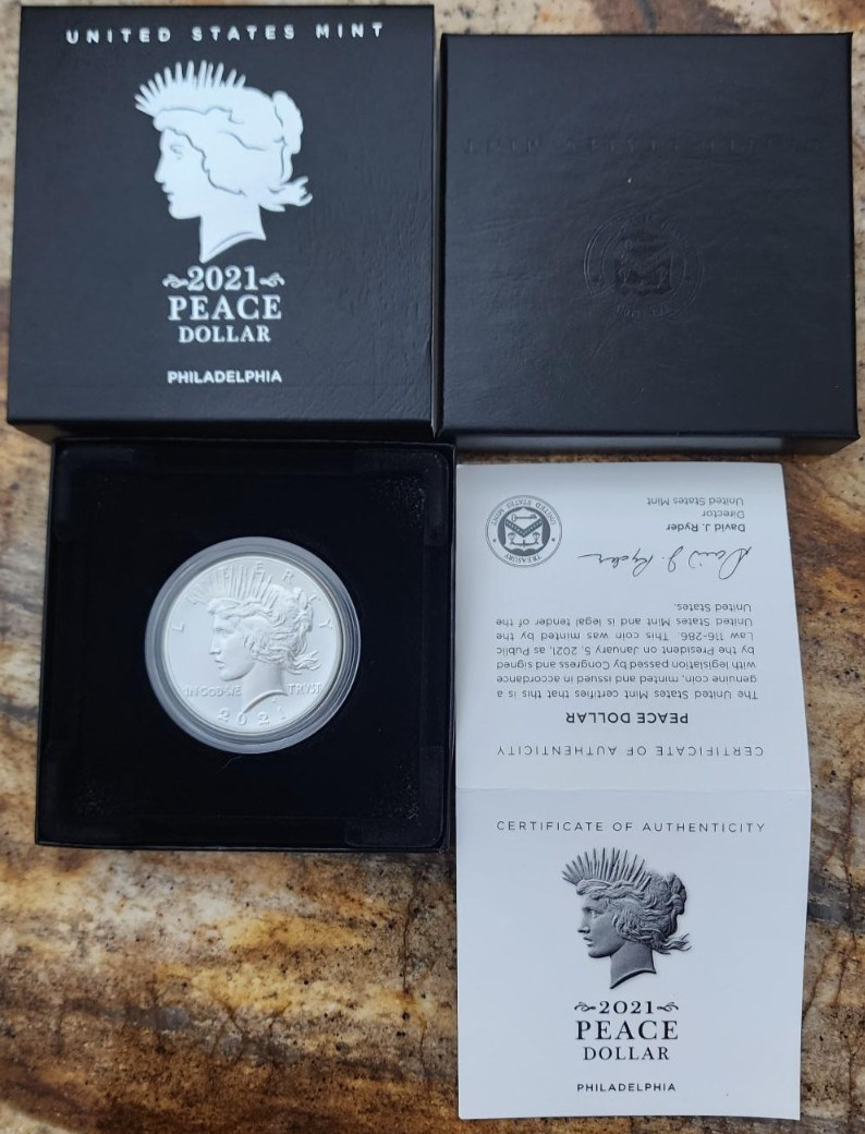 2021 Peace Silver Dollar Philadelphia Mint