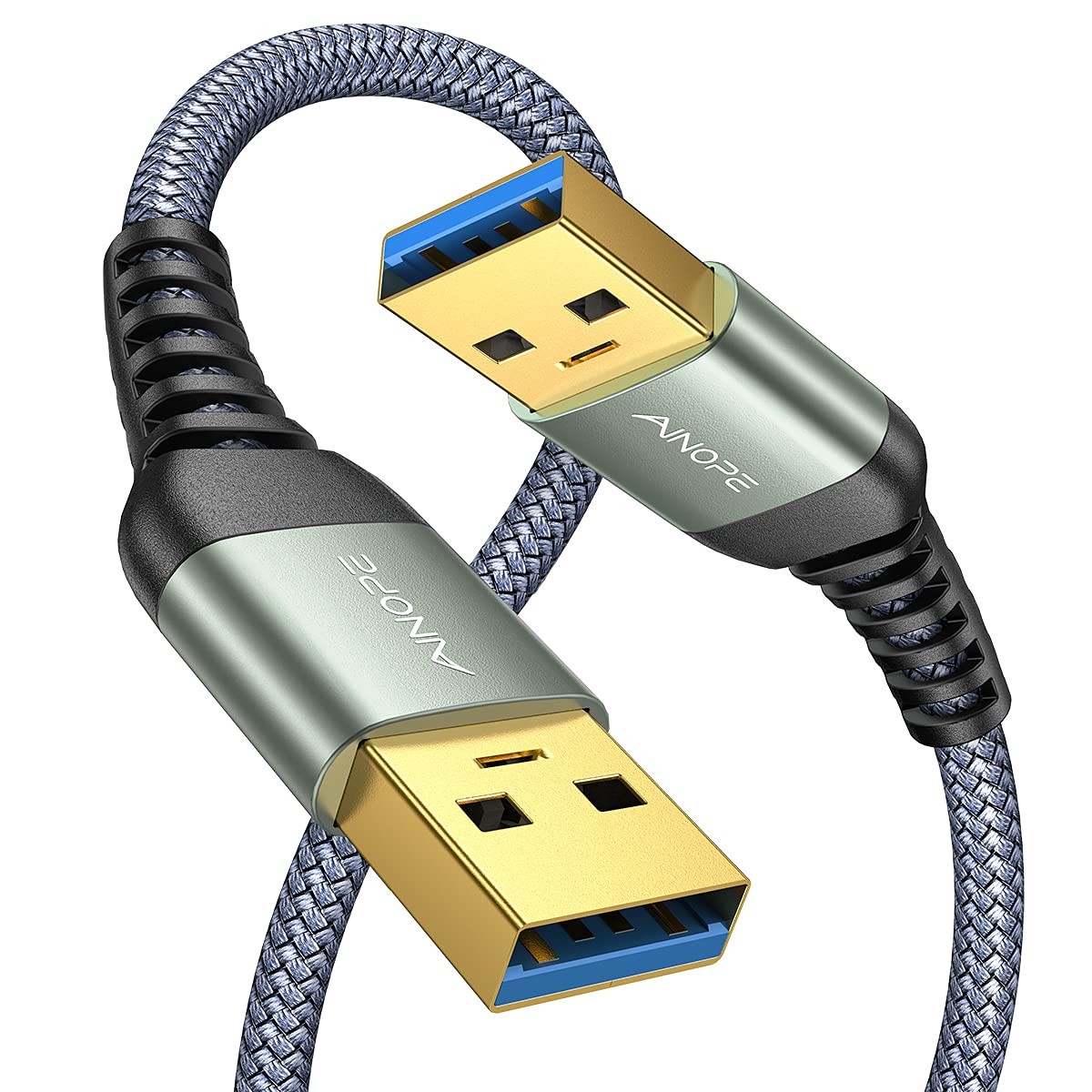 AINOPE USB to USB Cable 3.0 A to A Male to Male Cable [Never Rupture] Double End