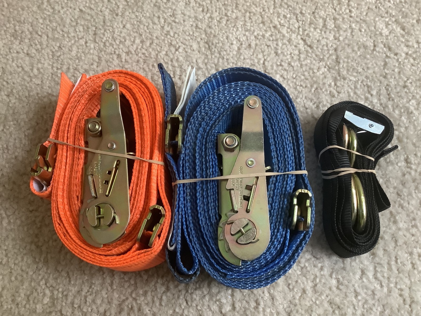 Straps/Tie Downs-E Track Ratchet-Orange 16ft/Blue 20ft-WLL 1000+lb