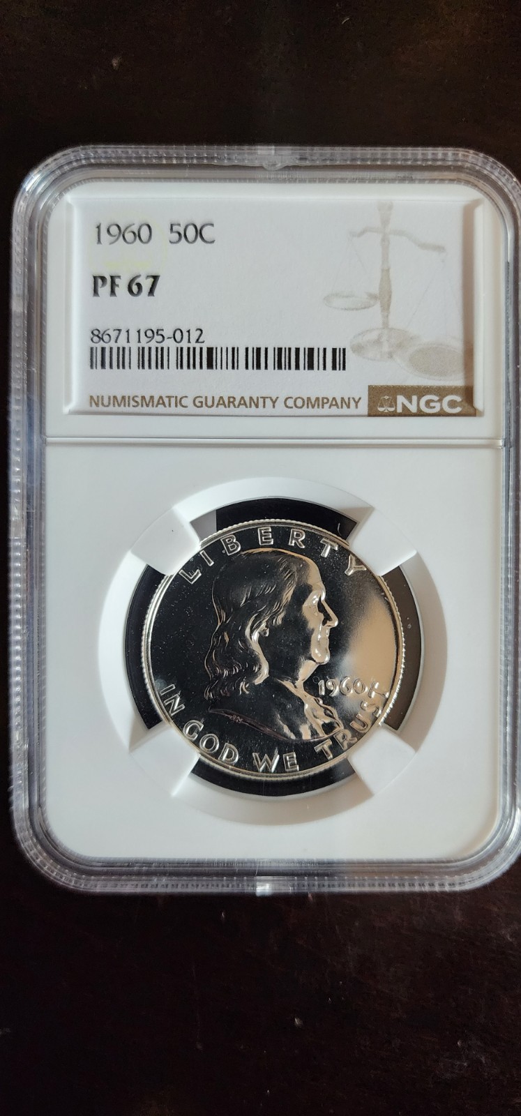 1960 NGC PF67 Franklin Half Dollar 50c US Mint Silver Proof Coin 1960-P PF67