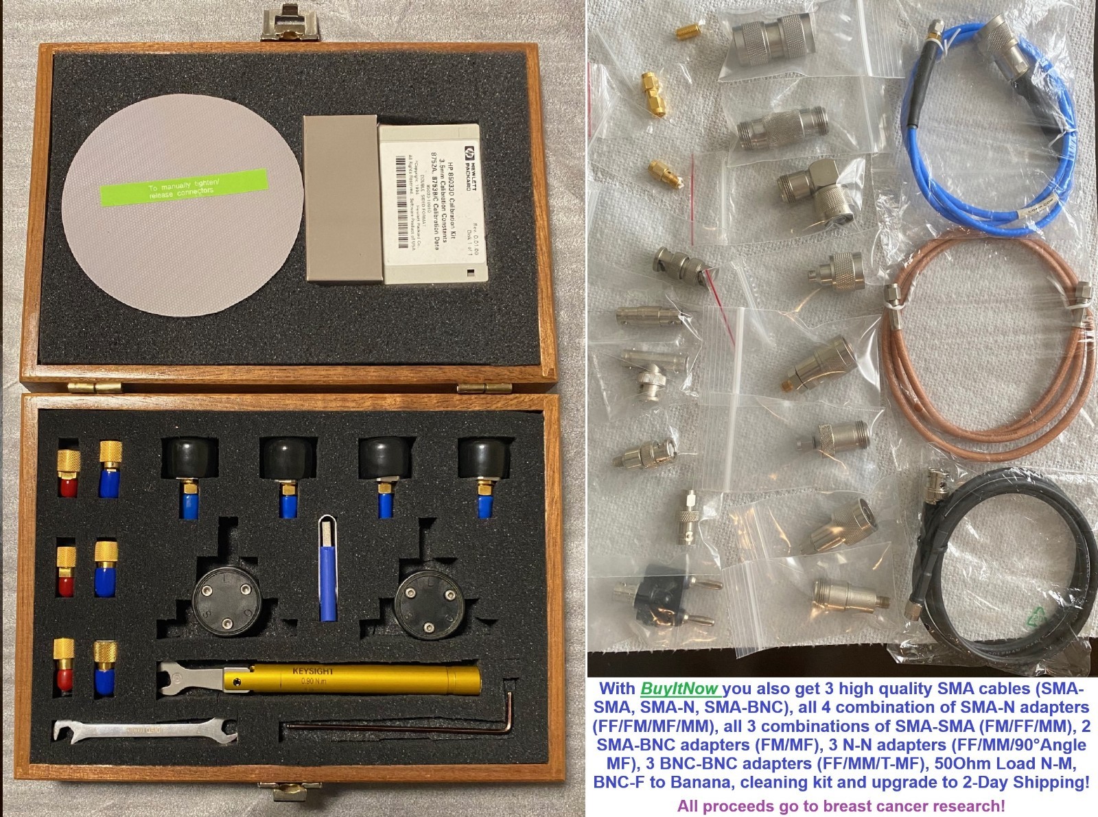 MINT Agilent HP Keysight 85033D 3.5mm 6G Calibration Kit + Extras - CancerResrch