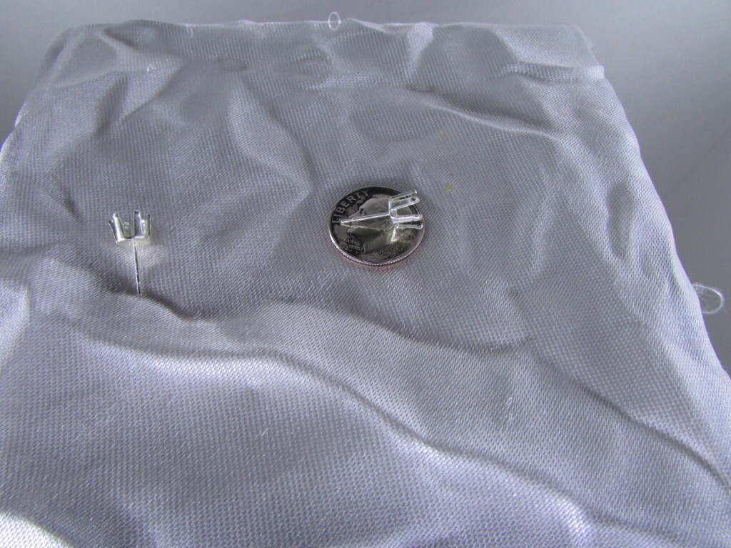 Solid Sterling Silver 6 Millimeter Round (6 prong) Snap-tite Earring Settings