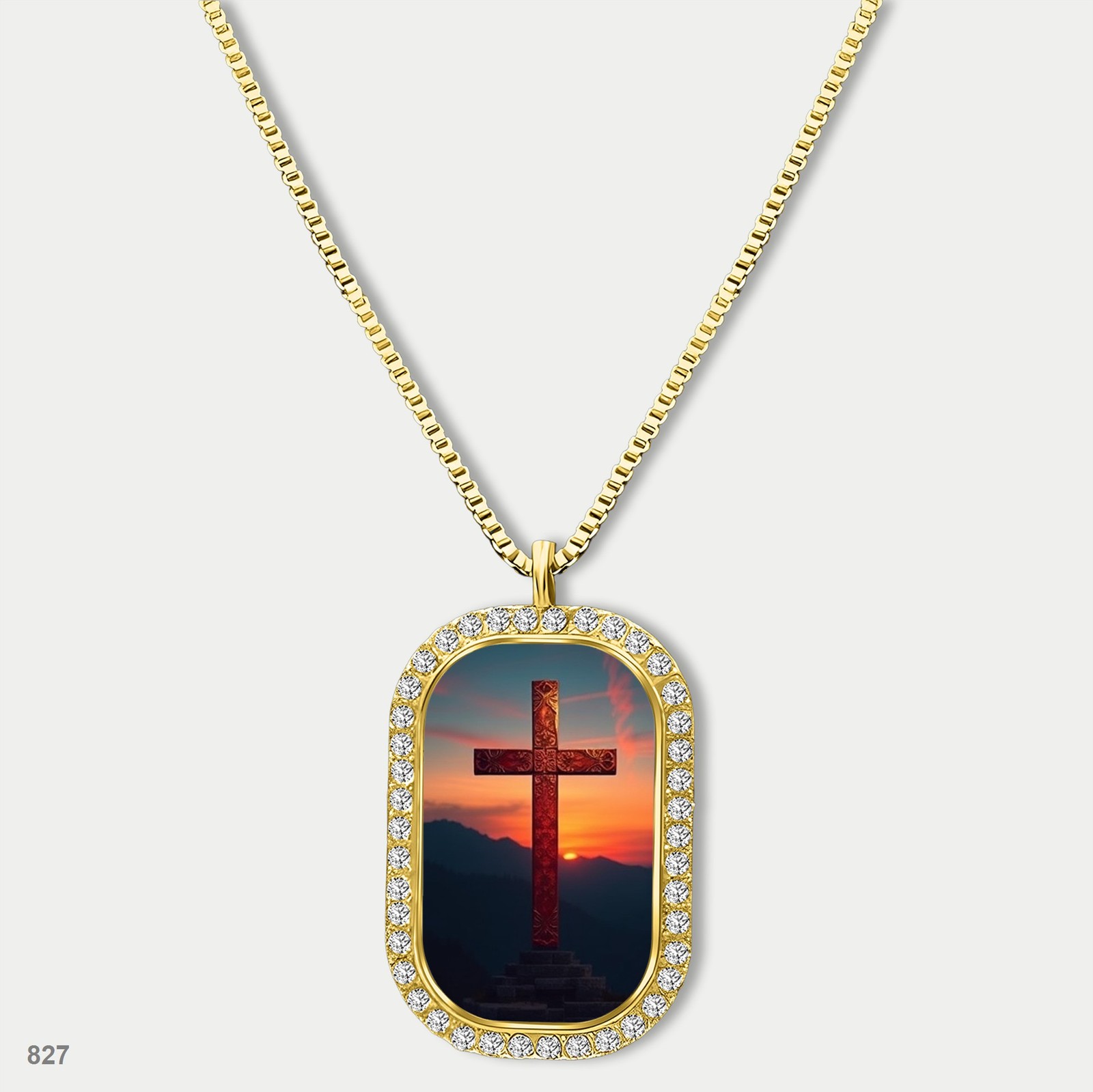 Stunning Jesus Christ Crucifix Cross Fashion Pendant Necklace Chain Photo Dog Ta