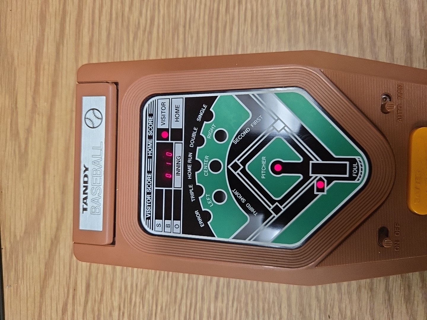 Tandy Electronic 2-Player Baseball Game Hand Held In Box