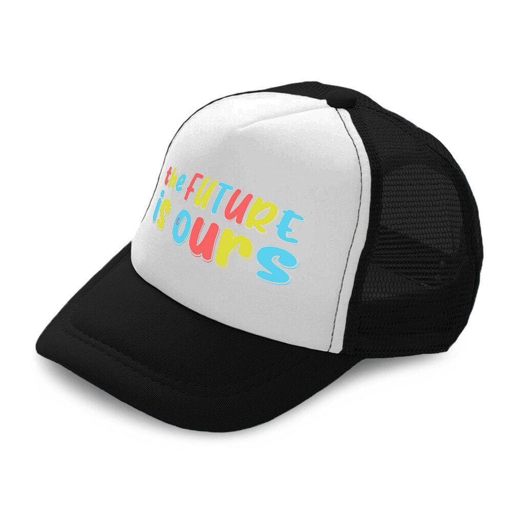 Kids Trucker Hat The Future Is Ours Polyester Boys Caps & Girls Caps Adjustable
