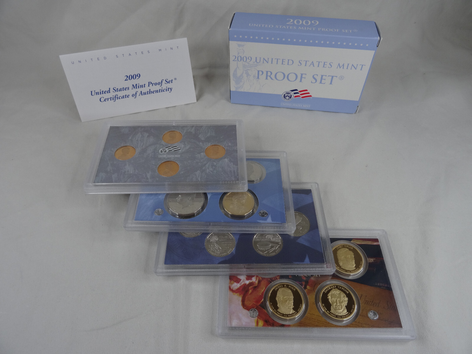 2009-S United States Mint Proof Set with COA & Box 18 Coins