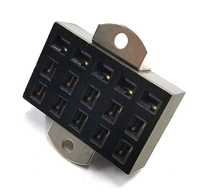 Cinch Jones S315AB, 15 Pin Female Angle Bracket Connector ~ 10A @ 250V AC