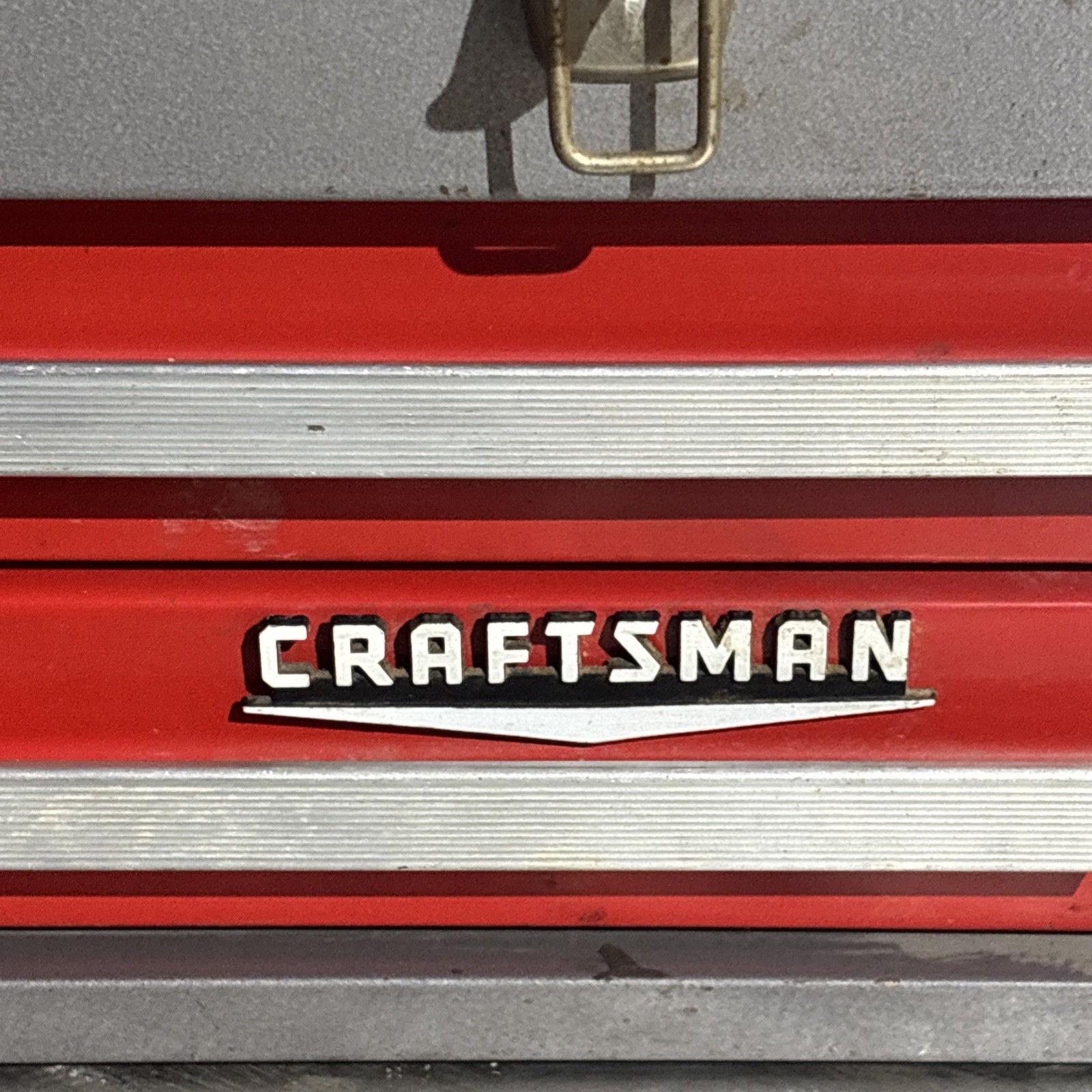 Craftsman 20" Portable Carrying Tool Chest Box Steel 2 Draw 65336 Vtg USA READ!
