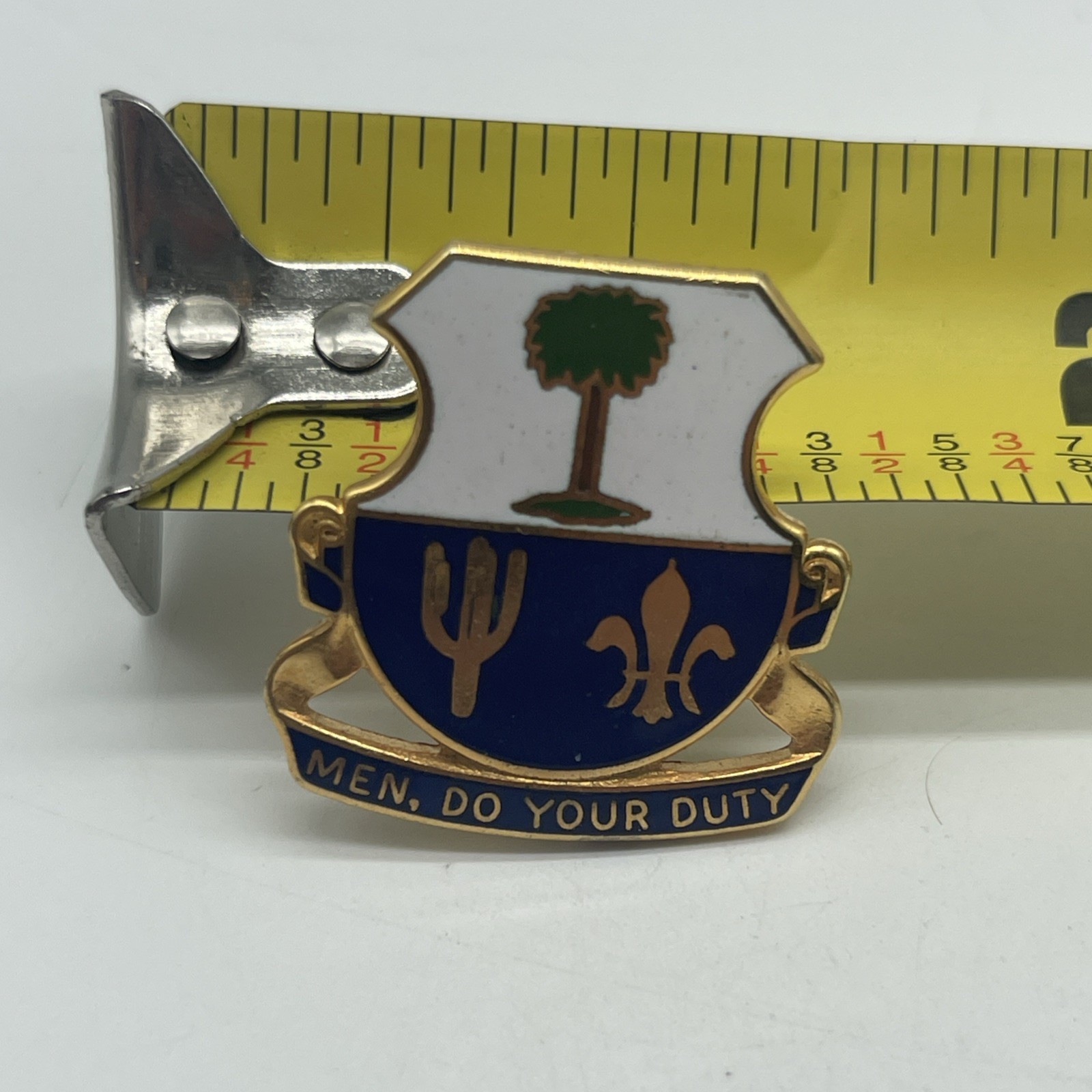 U.S. Military 163rd Infantry Regiment Crest DUI DI Pin Clutch MEN, DO YOUR THING