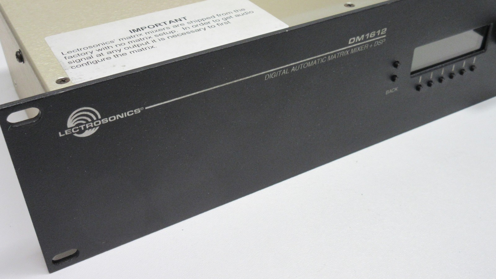 Lectrosonics DM1612 DSP Matrix Digital Automatic Mixer, Power ON and Menu VIDEO!